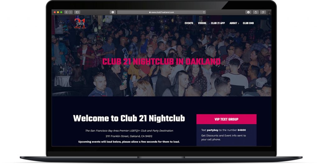 Nightclub Website Design